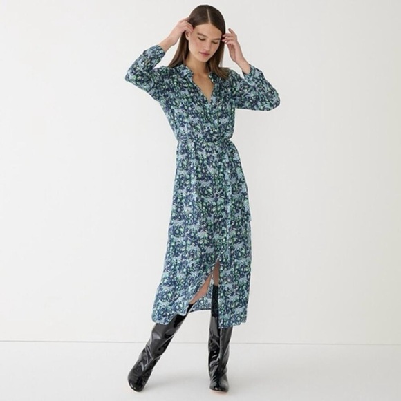 J. Crew Dresses & Skirts - J. Crew Button-front midi dress‎ in fauna floral